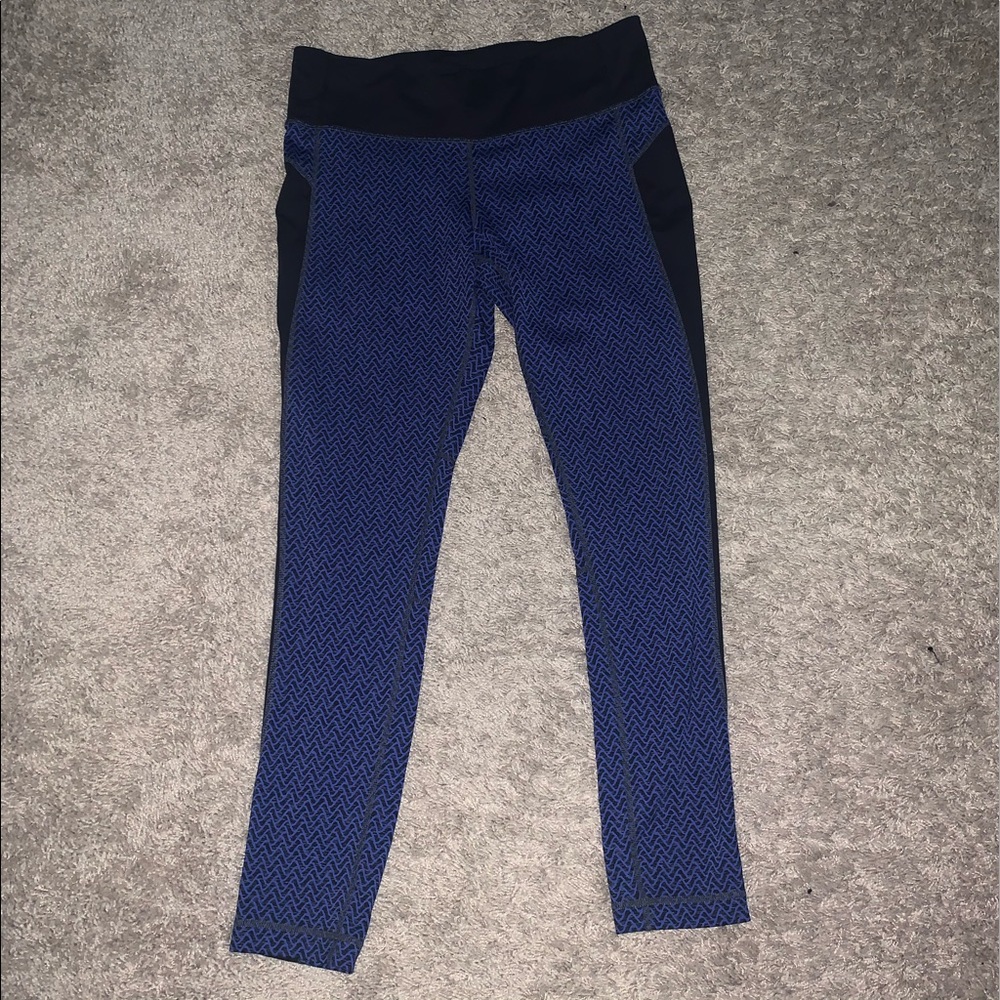 Blue Active Wear Ankle Leggings
